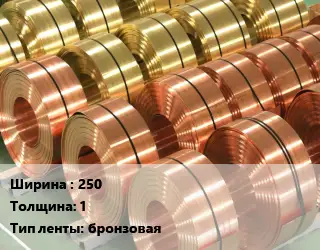 Лента бронзовая 250х1 бронзовая